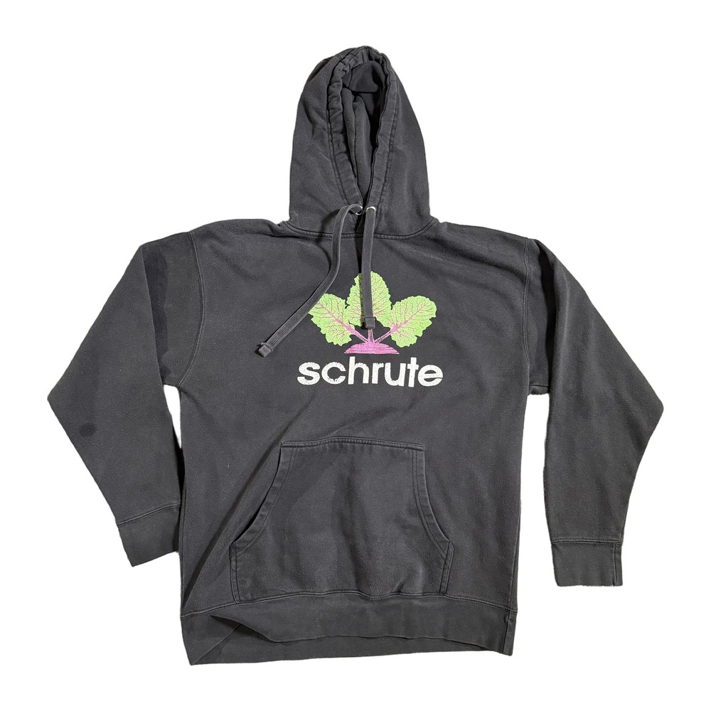 The Office Schrute Farms Beet Farm Graphic Hoodie Black Mens XL RN75813